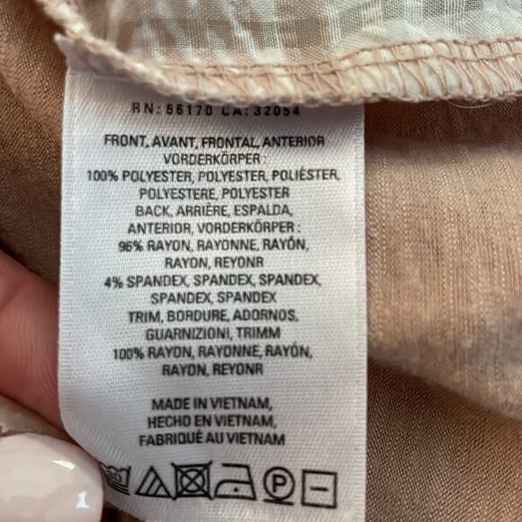 Anthropologie Postage Stamp Blush Pink Top Summer Casual Sheer Y2K - Picture 5 of 6